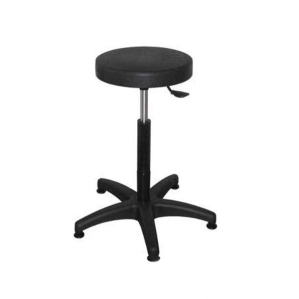 Tabouret haut à patins noir - assise haute pour ateliers - Marque Rolléco_0