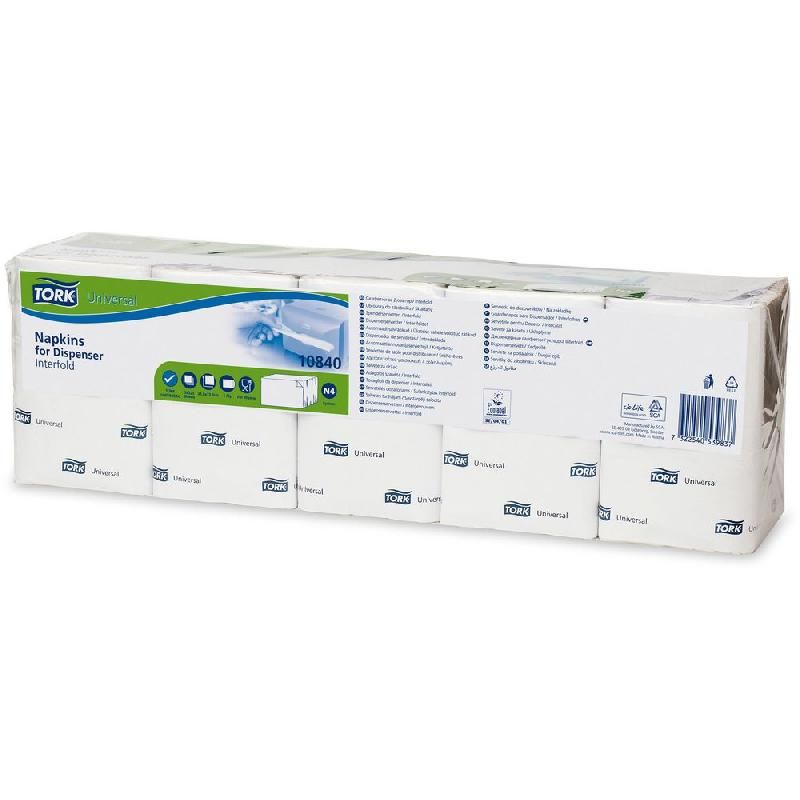 TORK SERVIETTES ULTRA-DOUCES 1 PLI RECYCLABLES POUR DISTRIBUTEUR XPRESSNAP - 1125 FEUILLES -BLANC