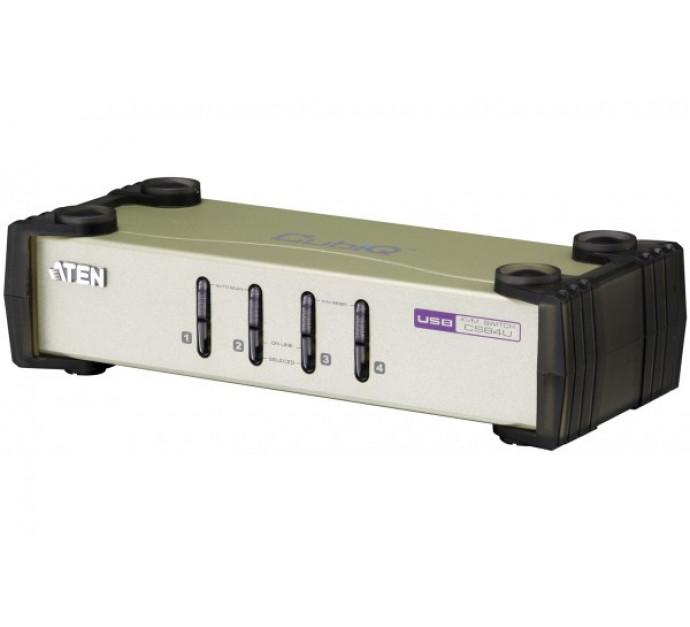 Aten CS84U - Switch KVM 4 ports combo VGA/USB + PS2 avec câbles inclus_0