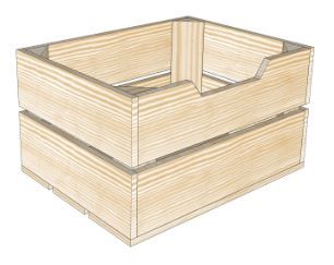Billy-2 - Caisses en bois personnalisables pour étagères IKEA - L36 x H20 x P27 cm - Bois brut et 6 coloris de lasure_0