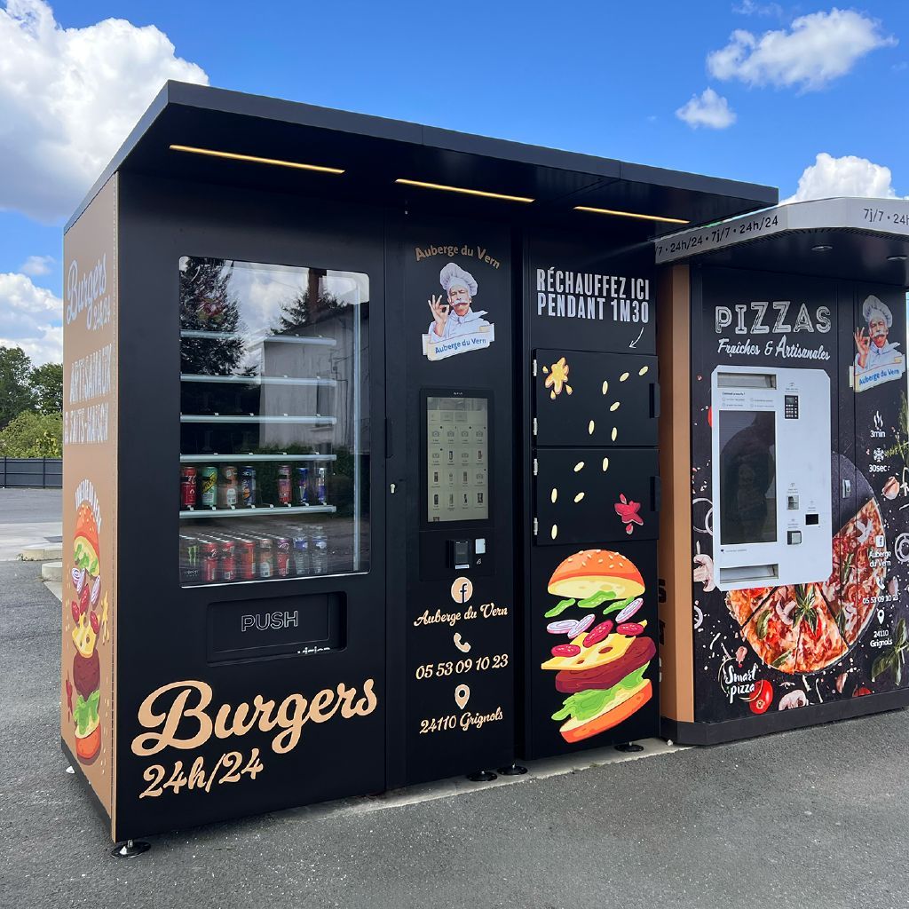 Distributeur automatique extérieur avec module de chauffe pour restaurant_1