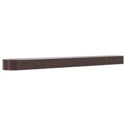 Helloshop26 - Jardinière bac lit surélevé plantes fleurs terrasse jardin de jardin acier enduit de poudre marron 02_0039549 - 3000218560089_0