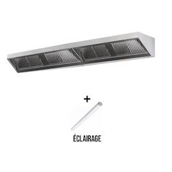 Hotte murale sans moteur 2800x700x450 mm avec éclairage, filtre et robinet de vidange PREMIUM / GOLDINOX - 3701770824250_0