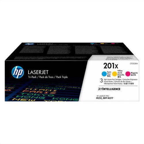 Hp 201x cf253xm pack 3 toners cyan, magenta jaune gd capacités hp color laserjet pro m252/m274/m277_0