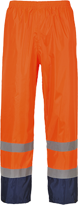 Pantalon de pluie hi-vis bicolore   orange marine h444, s_0