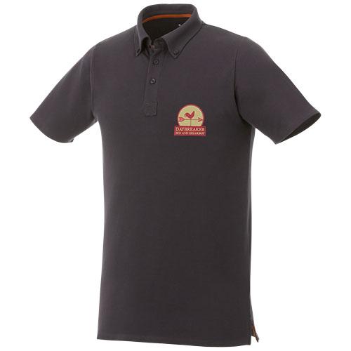 Polo boutonné manches courtes homme Atkinson 38104892 - tissu extensible 95% coton, 5% élasthanne - 200 g/m²_0