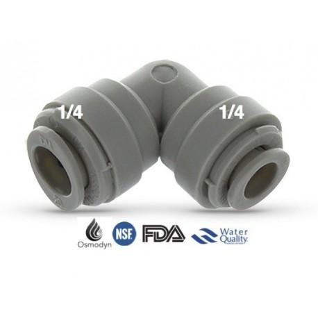Raccord équerre F 90° - égal 1/4 - coude F 90°, 1/4 x 1/4 - blanc ou gris_0