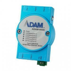 Switch Rail DIN ADAM industriel 5 ports 10/100 Mbps - Référence: ADAM-6520-BE_0