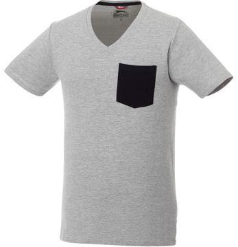 T-shirt manches courtes avec poche homme Gully - col V - 100% coton - 150 g/m²_0