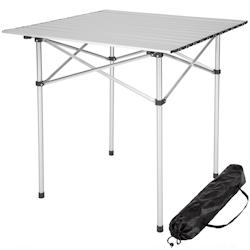 Tectake Table pliante 70 x 70 x 70 cm  gris - 401169 - argenté aluminium 401169_0