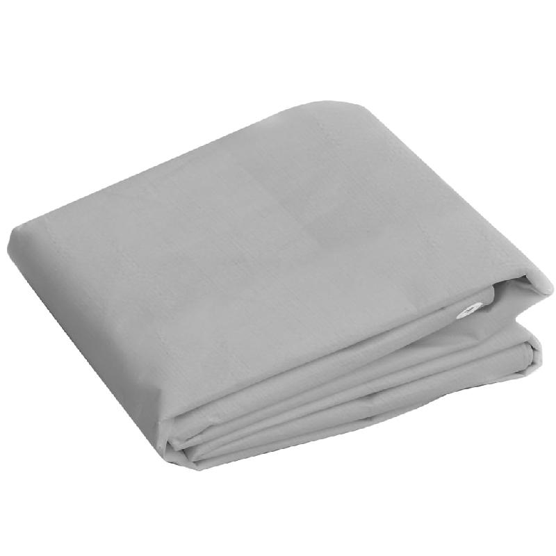 Vidaxl bâche 260 g/m² 4x4 m gris pehd 151502_0