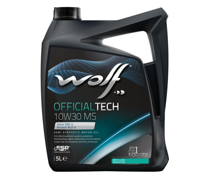 WOLF - Huile moteur Official Tech 10W30 MS - 5L - Semi-synthétique, normes Euro V & VI, protection moteur et économies de carburant_0