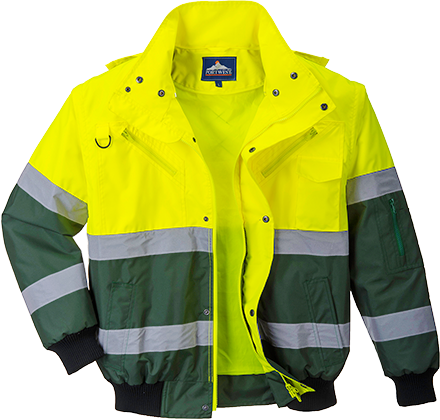 Blouson bomber hi-vis x jaune vert c565, l_0