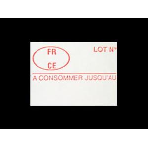 Boîte de 36 rouleaux de 1000 étiquettes adhésives 26x19mm blanches - impression spéciale personnalisée_0