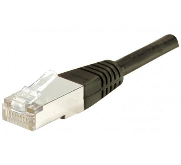 Cordon RJ45 catégorie 5e F/UTP noir - 20 m - Blindé cuivre - PoE jusqu'à 30W - Normes ANSI/TIA 568 et ISO 11801_0