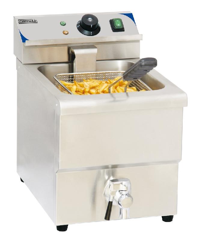 Friteuse professionnelle electrique avec vanne de vidange 8 litres puissance 3 250 w / 230 v - CFEV8_0