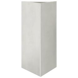 Helloshop26 - Jardinière bac lit surélevé plantes fleurs terrasse jardin triangulaire 40 x 34,5 x 70 cm acier inoxydable Argent 02_0038813 - 300021_0