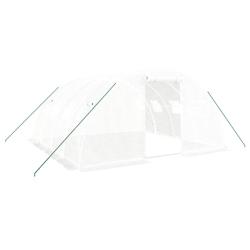 Helloshop26 - Serre tente abri plante fleur légumes avec cadre en acier 16 m² 4 x 4 x 2 m blanc 02_0044549 - 3000220213683_0