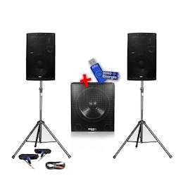 Ibiza Sound Pack 1512 Sonorisation 2000W Caisson bi-amplifié + Clé USB 32G - 3666638045201_0