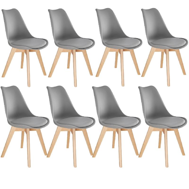 Lot de 6 chaises de salle à manger design sièges rembourrés