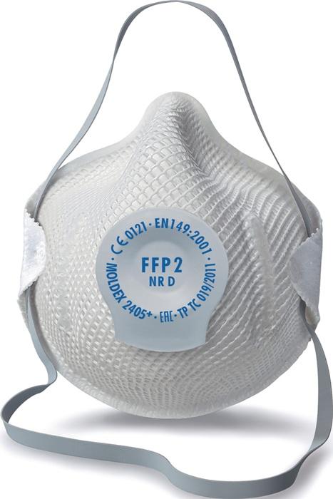 Masque de protection respiratoire Klassiker 240515 FFP2 NR D avec soupape d'expiration 20pcs/carton MOLDEX_0