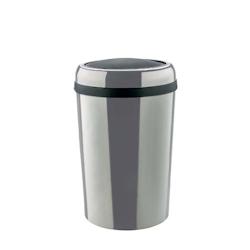 Medial International Swingo Poubelle cylindrique à couvercle basculant Acier inox AISI 430 Brillant 50 lt - 109777_0