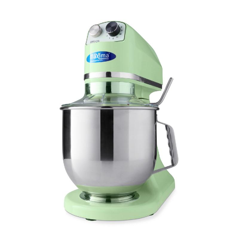 Mixer planétaire Maxima 09300153 - 7 L - jusqu'à 2 kg de pâte - vert - 11 vitesses silencieuses_0