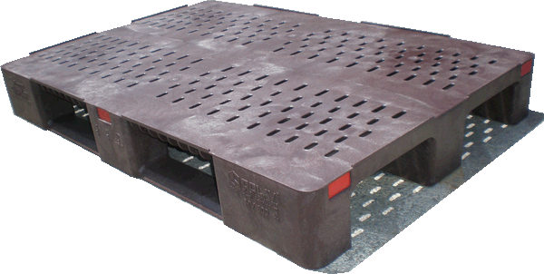 Palette plastique en matière recyclée renforcée - Charge lourde 1500 kg - MV800 - PEHD, rack 1250 kg, statique 5000 kg_0
