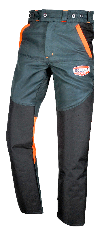 Pantalon de débroussaillage Solidur - Taille M (88-92 cm) - Protection renforcée mousse polyamide - Norme EN388_0