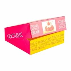 PAPA France Boîtes pâtissières Artisans Fuchsia 23 X 5 x 50 pcs - X235_0