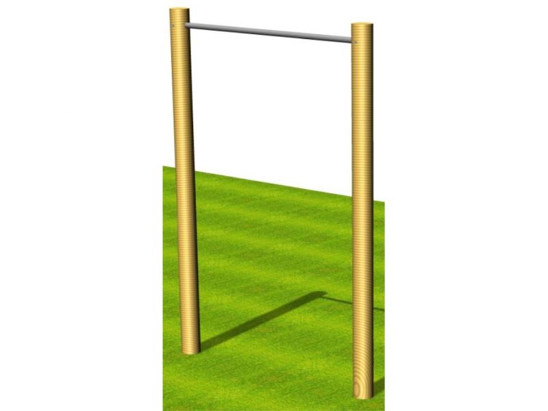 PS29G - Barres fixes - Parcours de santé Extébois - Hauteur chute libre maxi 1,20 m - Dimensions 1,62 x 0,12 m_0