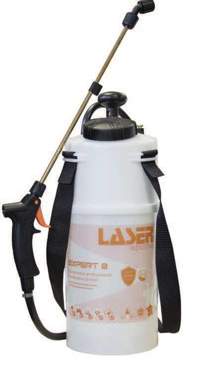 Pulvérisateur expert 8 en Viton - Poignée profilée - LASER INDUSTRIE - 100-002-532 - 857518 - Tube de lance laiton 40 cm - Réservoir translucide gradué_0