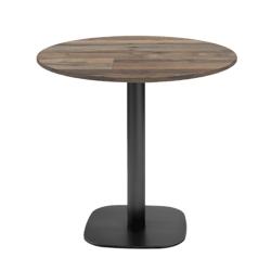 Restootab - Table Ø70cm - modèle Round vieux plancher - marron fonte 3760371519125_0