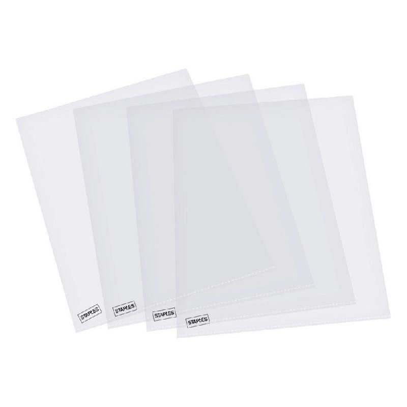 STAPLES ETUI TRANSPARENT STAPLES - FORMAT 21 X 29,7 CM - A4 (LOT DE 25)