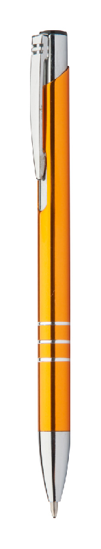 Stylo à bille en aluminium - encre noire - couleur orange - 14g_0