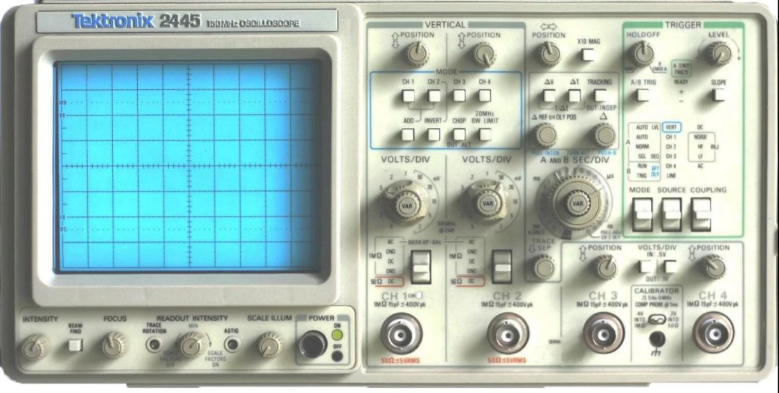 2445 - Oscilloscope analogique 2 voies - Tektronix - 150 MHz - 4 canaux - Sensibilité 2 mV/div à 5 V/div_0