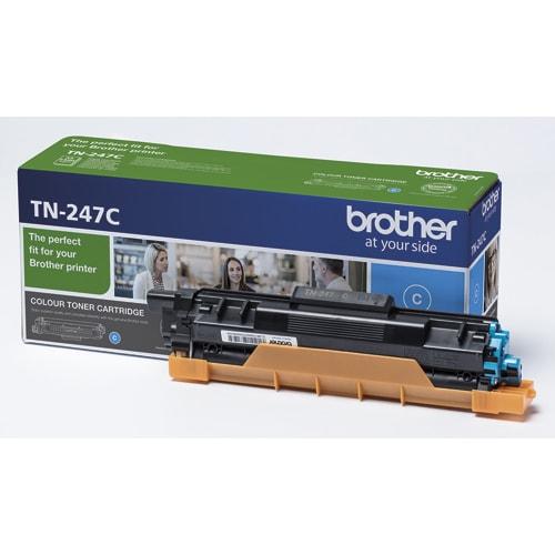Brother - Cartouche cyan haute capacité TN247C - Compatible avec plusieurs séries d'imprimantes Brother_0