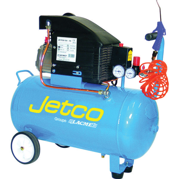 COMPRESSEUR JETCO 50 LACME 50 LITRES 8 BAR MONOBLOC MONOCYLINDRE