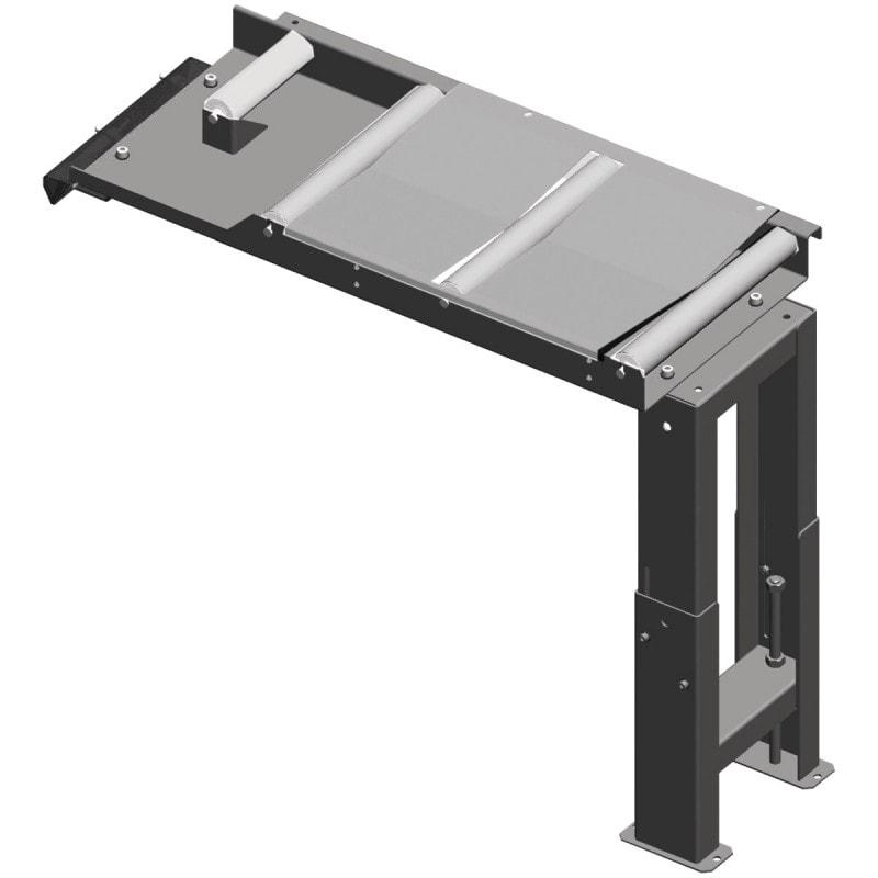Convoyeur à rouleaux de connexion 1000 x 390 mm - découpe à 60° - côté évacuation - capacité 200 kg/m - réf. 3649172_0