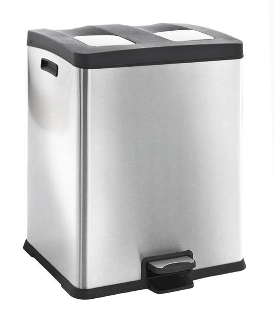 Corbeille / poubelle de cuisine à  tri sélectif 2x30 litres