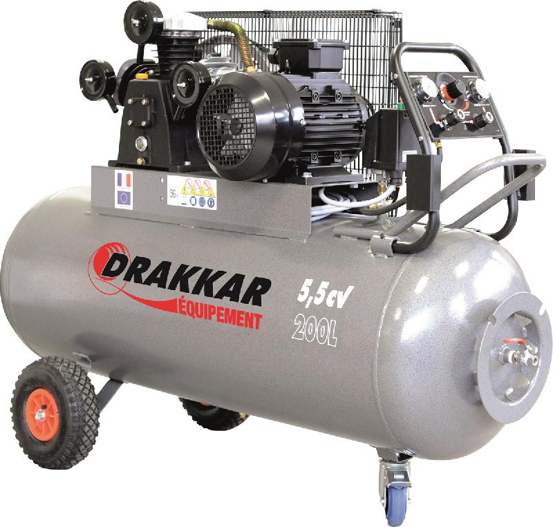 DRAKKAR EQUIPEMENT - COMPRESSEUR À PISTONS 200L 5,5CV TRI - 11276_0