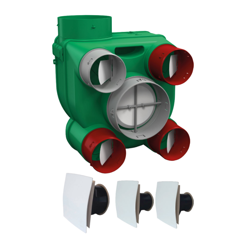 Kit VMC simple flux hygrovariable + 3 bouches design - Vortice - KVVRD_0