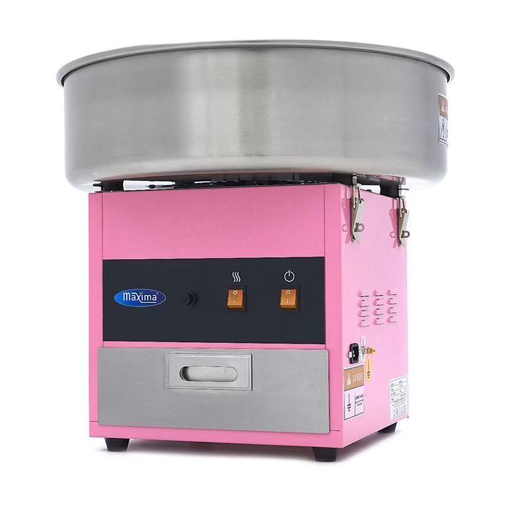 Machine à barbe à papa Ø 52 cm, Rose, professionnelle - inox et tiroir intégré_0