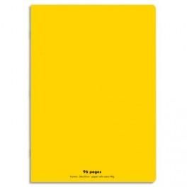 NEUTRE CAHIER PIQÛRE 96 PAGES SEYÈS 24X32 COUVERTURE POLYPRO JAUNE