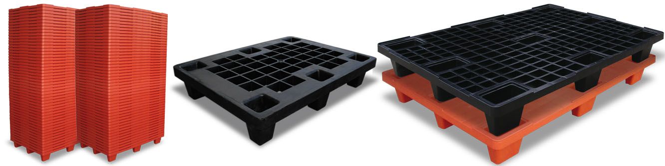 Palette plastique emboîtable légère et résistante 6 ou 9 pieds, idéale pour l'exportation mondiale_0