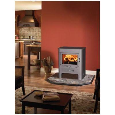 POÊLE À BOIS 16KW SORTIE HORIZONTALE ANTHRACITE DUBLIN - THECA - 6500585_0