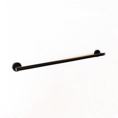 Porte-serviettes 50cm SERENA - Noir élégant - Laiton avec rosace de 50mm - SKU: H-776-960002_0