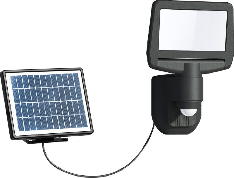 Projecteur solaire flood 15W 1000lm - noir - avec détecteur de mouvement_0