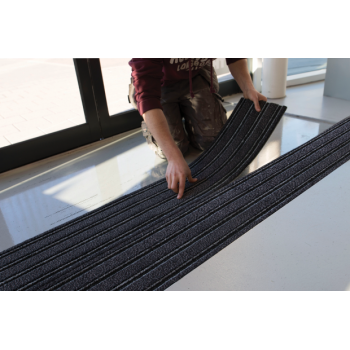 Tapis en lame facile à installer - Anthracite - 1m2 - Réf. AG02160 - ROMUS_0