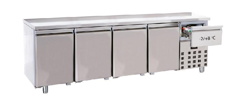 Table réfrigérée 4 portes avec tiroir réfrigérée profondeur 700 pro line - 7489.5167_0